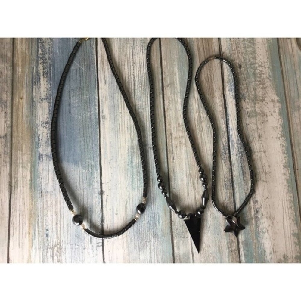 Three Hematite Necklaces